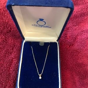 Diamond and gold necklace